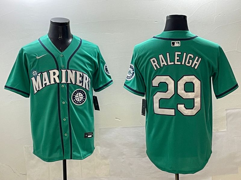 Men Seattle Mariners #29 Raleigh Green Game 2025 Nike MLB Jersey style 2->seattle mariners->MLB Jersey